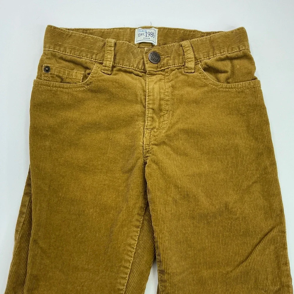 Children's Place Tan Corduroy Pants Kids Size 8 Adjustable Waist Straight Leg